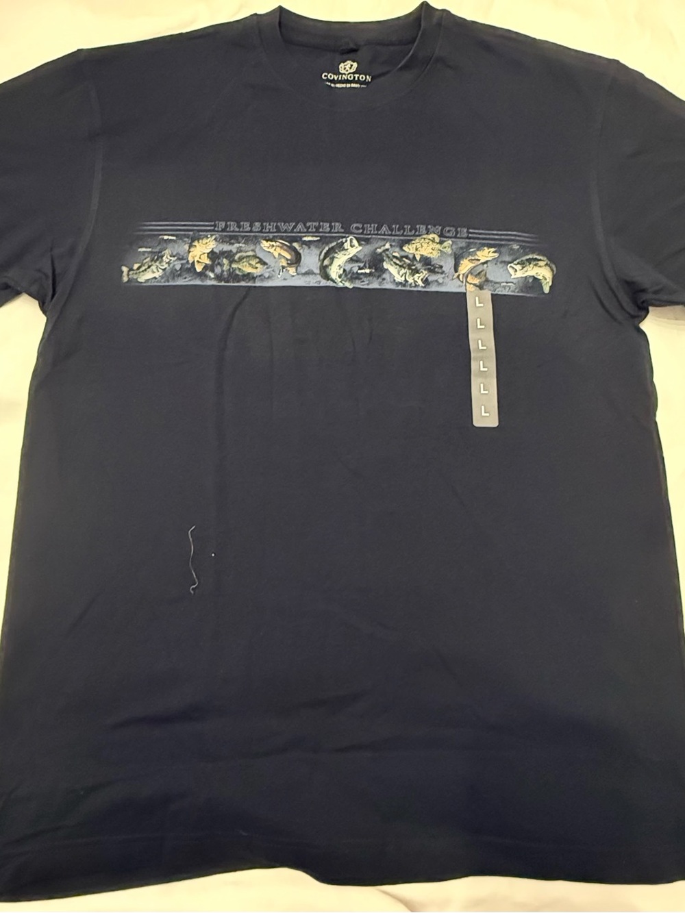 Covington Navy Short-Sleeve 'Freshwater Challenge' Fish Graphic Tee